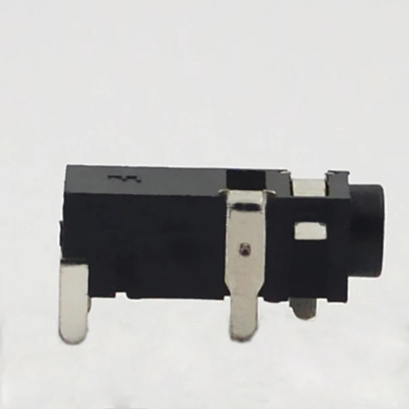 100pcs Jack 2 5mm Headphone Connector Four Feet Pin 90 Degrees Horizontal PJ 208B Plug in Audio Connection Socket Headset Plug