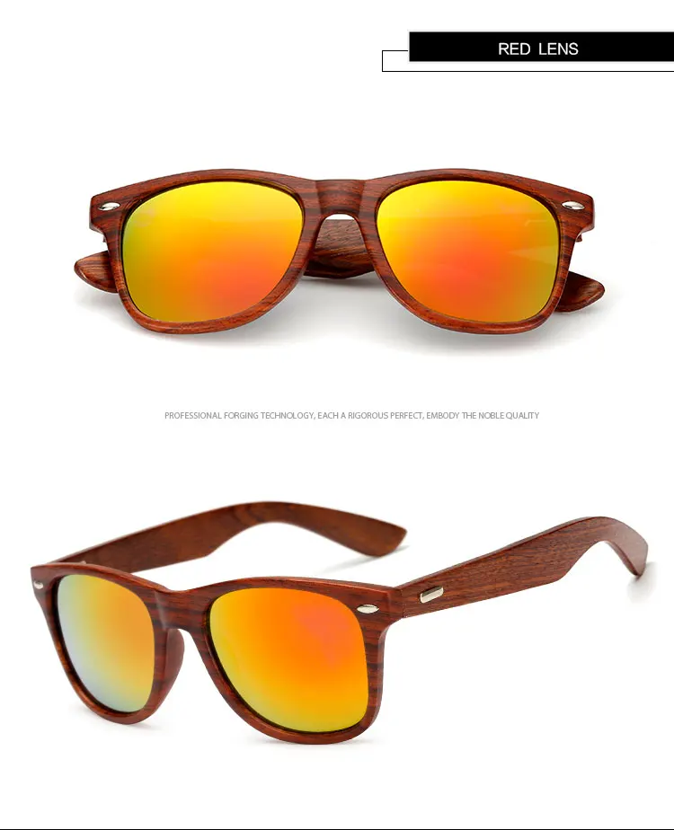 Новые модные женские мужские бамбуковые деревянные солнцезащитные очки, очки ручной работы с зеркальным покрытием UV 400, защитные линзы