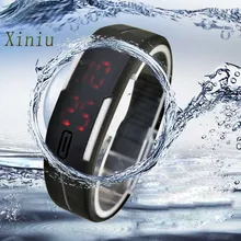 Black Ultra Thin Men Girl Sports Watches Silicone Digital Red LED Digital Sport Wrist Watch Saat Women’s Watches erkek kol saati