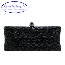 Блестящий жесткий чехол, Черный Кристалл, вечерняя коробка, клатч, вечерние сумки, женские вечерние клатчи и сумки