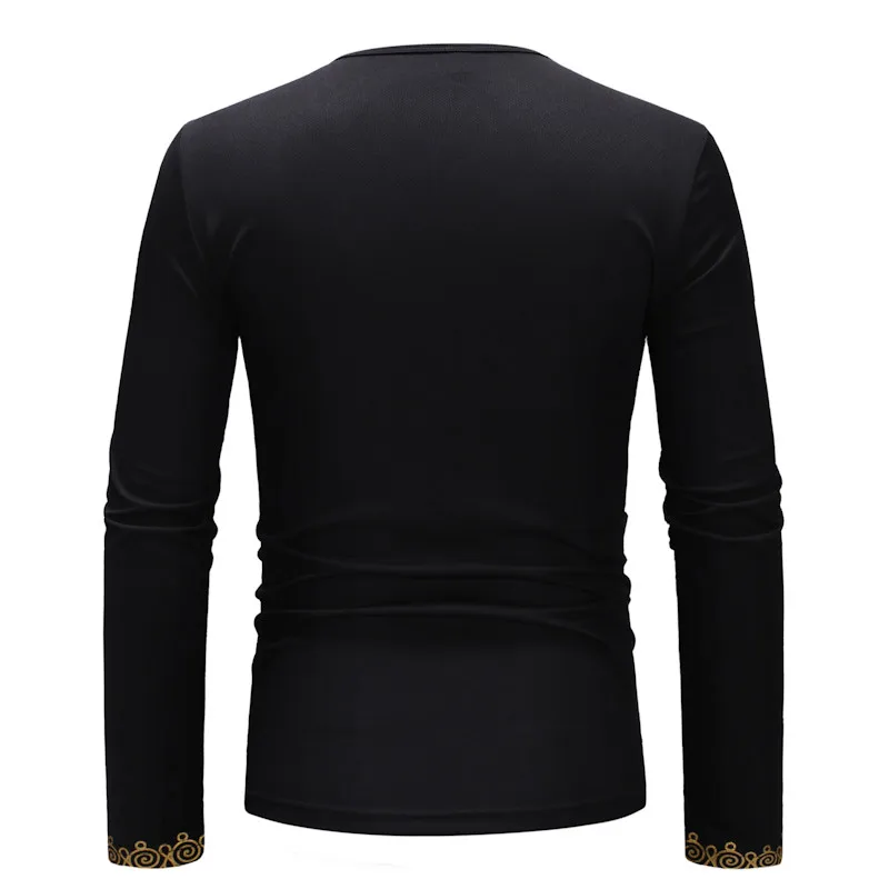 African Print Dashiki T Shirt Men 2019 Brand O Neck Long Sleeve Tshirt Men Casual Hip Hop Streetwear Tops Tees Africa Clothing (8)