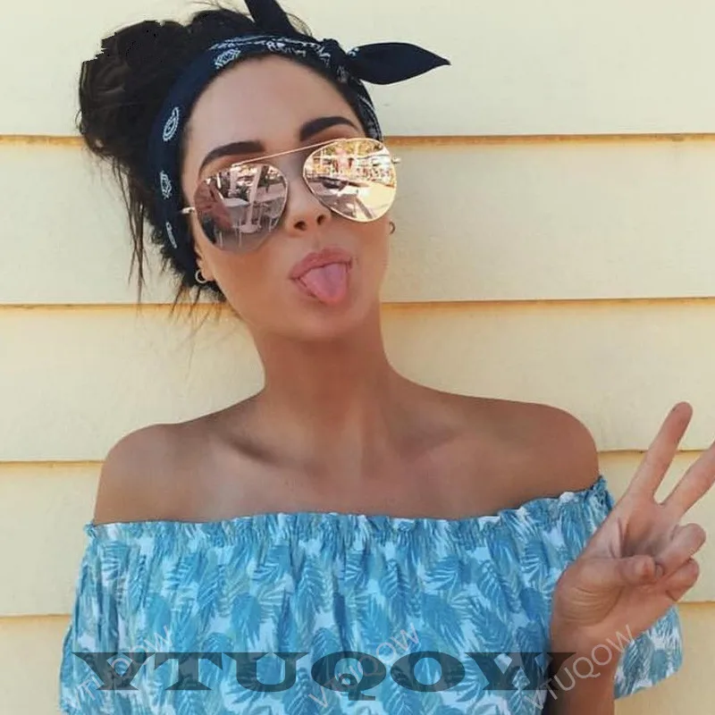 

2020 Luxury Brand Pilot Women's Sunglasses Fashion Aviation Vintage Sunglass Female Sun Glasses zonnebril dames okulary ray bann