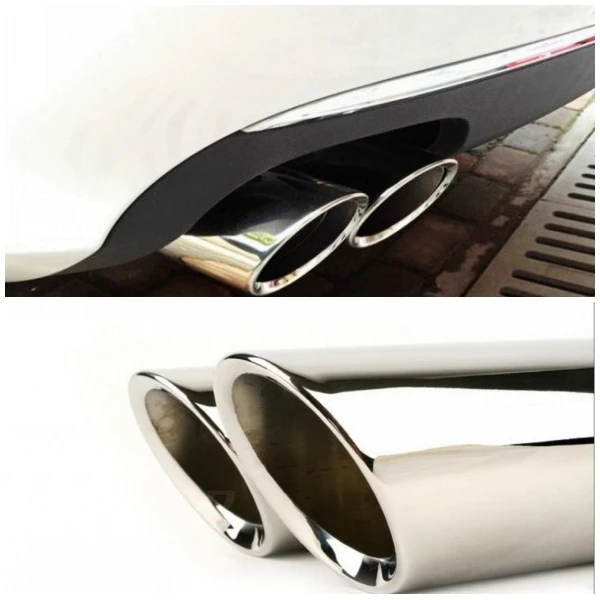 

2PCS/set Car styling Stainless Steel Chrome Exhaust Tips Fit For VW Volkswagen JETTA MK6 2012-2106