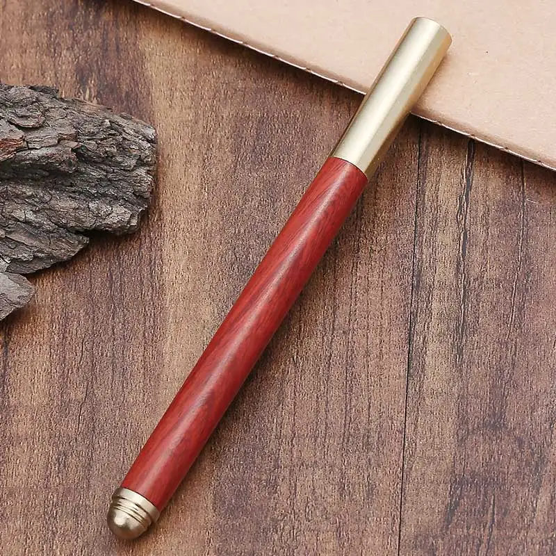 Креативная деревянная ручка креативная деловая ручка для офиса деревянная ручка Коллекционная ручка для эмбоссинга школьная Студенческая настольная канцелярская чаша из красного дерева - Цвет: Redwood