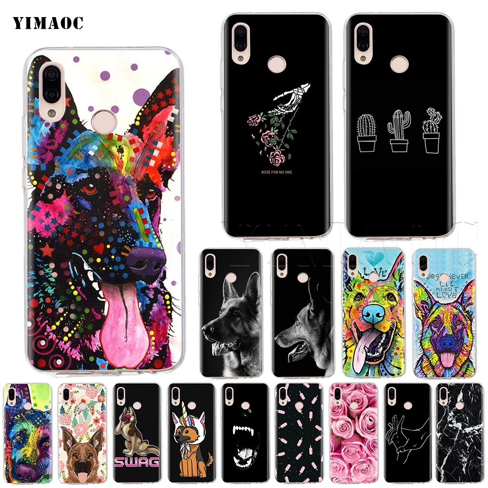 

YIMAOC German Shepherd Dog Case for Huawei P8 P9 P10 P20 P30 P Smart Lite Pro Mate 10 Y6 Prime 2018