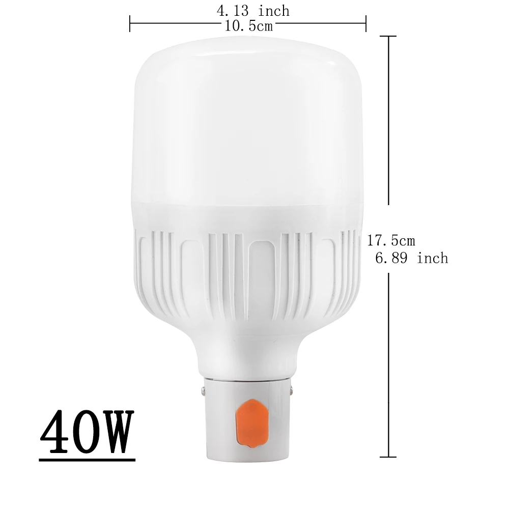 40W ANJOET 20 Вт 30 Вт 40 Вт 100 Вт светодиодный аварийный свет Аккумуляторный USB зарядная лампа с крюком 3 режима затемнения наружная лампа для кемпинга - Цвет: 40W