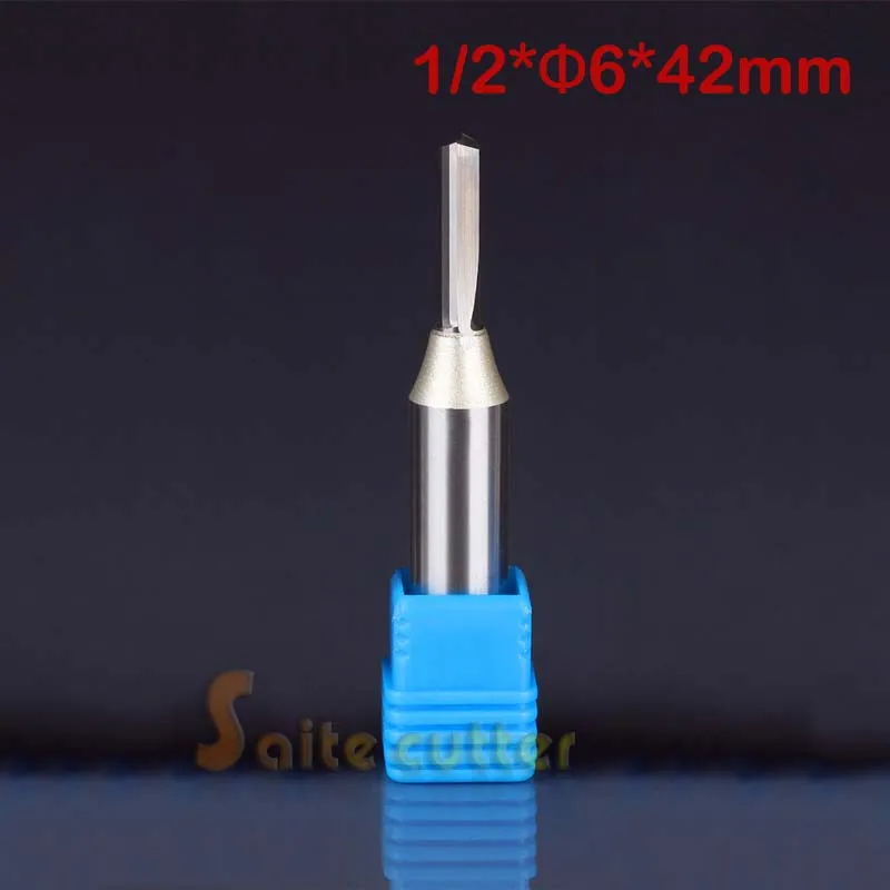 

1pc 12.7*6*42MM TCT double flute straight drill bit for wood drilling on CNC router woodworking engraving machine tool cutter
