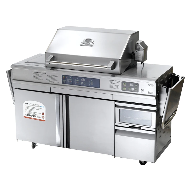 Villa Smokeless grill with fridge and oven thickened stainless steel
