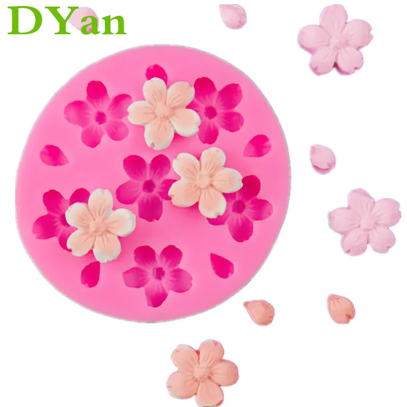 

New Cherry Blossom Fondant Silicone Mold Chocolate Mold DIY Cake Baking Decorative Mold A1658