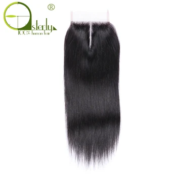 

Sterly 100% Brazilian Human Hair Straight 8-20 Inch 4*4 Lace Closure Natural Color Remy Hair Weaving 1PC/Lot Free Shipping