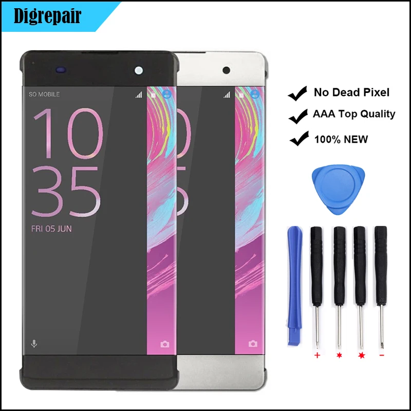 

For Sony Xperia XA LCD Display F3111 F3112 F3113 LCD Touch Screen Digitizer Frame Replacements F3112 LCD for Xperia Xa Display
