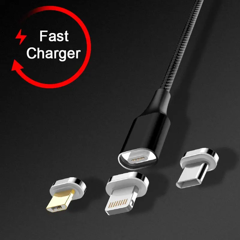 

Ingelon 3in1 chargeur usb Magnetic Charging Cable 1meter micro 2.4A type c 3.1A Replacement Adapter for iphone 2.4A Fast Charger
