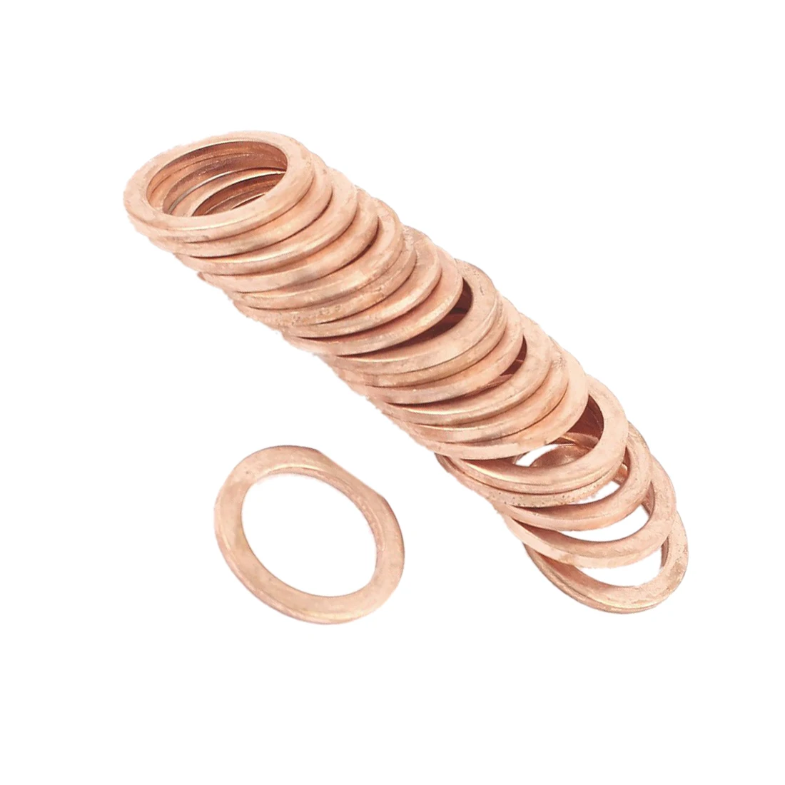 

20 Pieces 16 mm x 22 mm x 2 mm Copper Crush Washer Flat Ring Seal Gasket Fitting