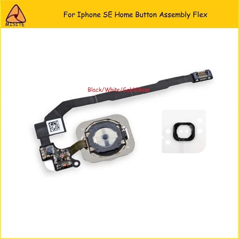 

New OEM Home Button Flex For Iphone SE 5SE Home Button Assembly Flex Cable Mobile phone home button flex Gold White Black Rose