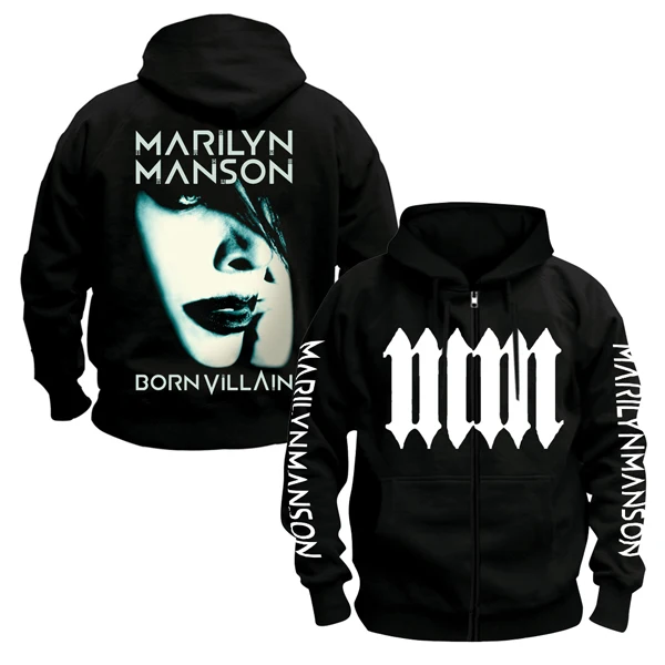 

Bloodhoof MARILYN MANSON PHOTO JUMBO PRINT SHOCK ROCK INDUSTRIAL METAL NEW BLACK FREE SHIPPING cotton hoodie Asian Size