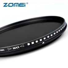 

ZOMEI Neutral Density ND Filter Adjustable ND2 to ND400 Professional Photography Camera Lens Filter 49/52/55/58/62/67/72/77/82mm