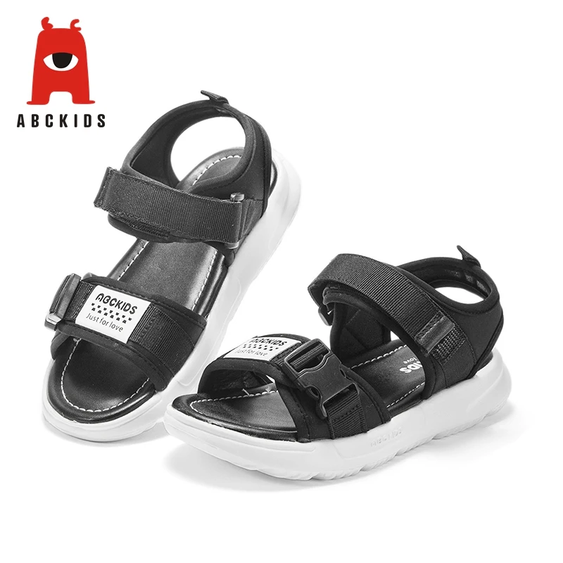 

Abckids Boys Sandals Children Summer Beach Shoes for Kids Sports Soft Anti-slip Casual Toddler Baby Leather Flat Sandals 26-30