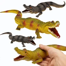 Крокодил модельная игрушка знания о животных сделать звук для мальчиков Tricky Vent Забавные Игрушки фигурки аниме Рождество