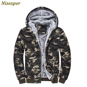 

2018 New Thick Sweatshirt Camouflage High Quality Hoodies Warm Fashion Hooded Jackets Tracksuit SportsWear Brand Clothing