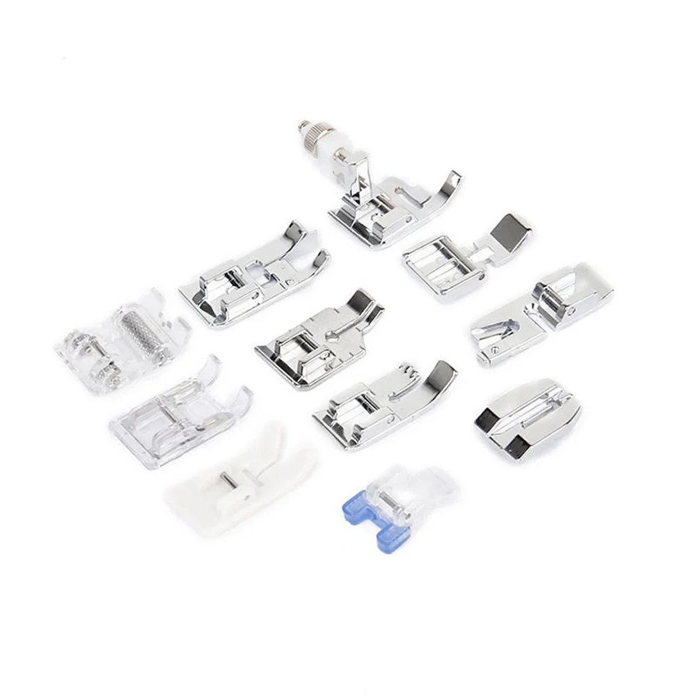 

11pcs Stainless Steel Sewing Machine Accessories Presser Foot Feet Kit for Brother Singer Janome Domestic Sewing Machine
