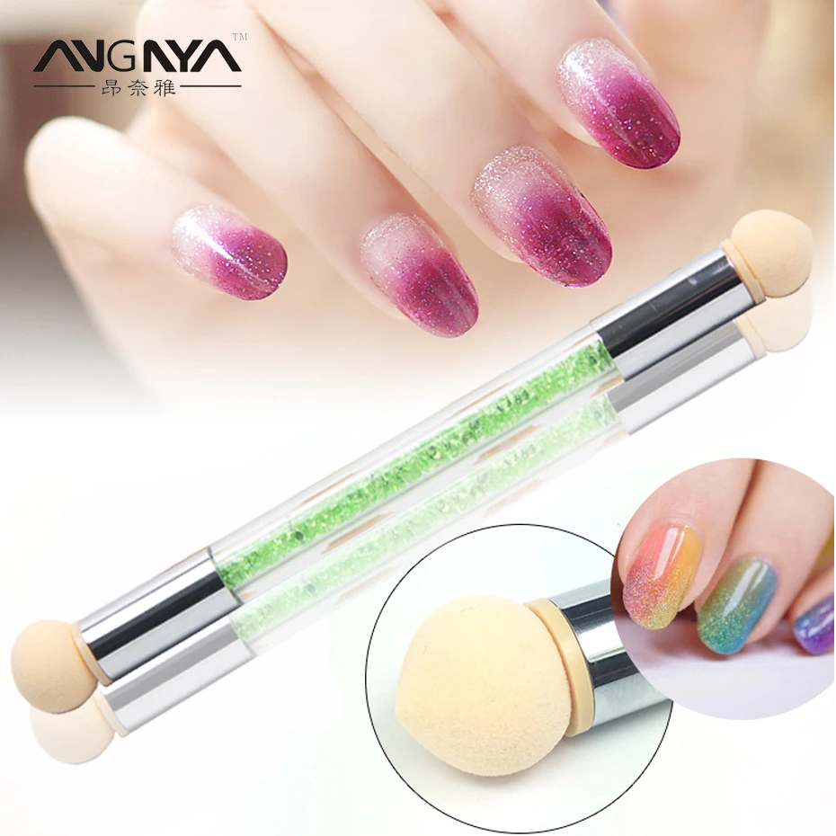

ANGNYA 50 Set UV Gel Painting Nail Gradient Shading Pen Nail Art Sponge Brush with 6 Sponge Head FreeShipping 3 Colors