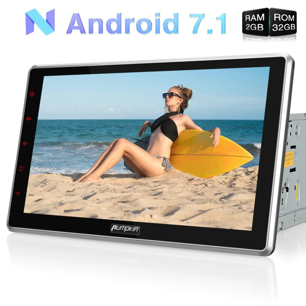 

10.1''Capacitive Touch Screen! 2 Din Android 7.1 Universal Car Radio GPS No DVD Player Car Stereo Audio Adjustable Viewing Angle