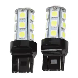 Акция! SODIAL (R) 2 предмета 7443 7440 T20 белый 18 светодиодный 5050 SMD хвостовые лампы