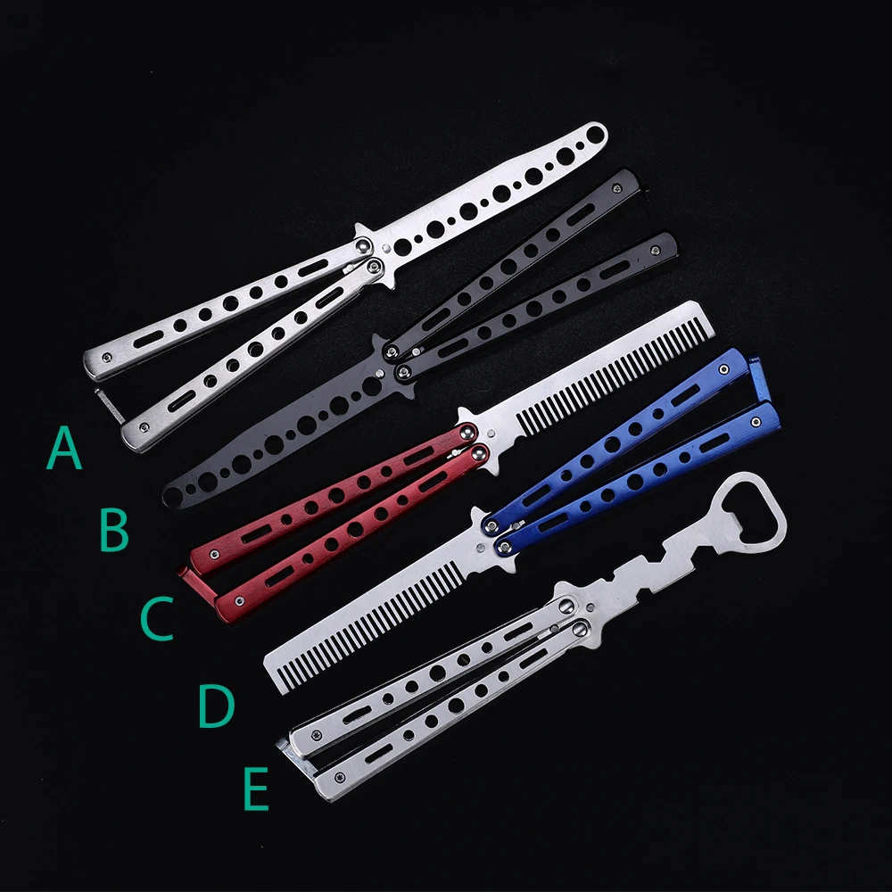 ELECALL butterfly  Knife butterfly trainer balisong training tool folding knife self defense knife white not sharpened