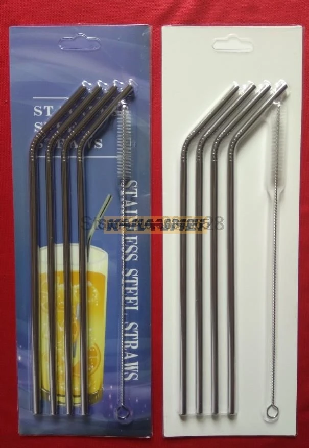 

25set 20zo/30oz straw 4pcs With 1 Cleaner Brush 304 Stainless steel Drinking Straws set for Skoda YETI Beer Mugs