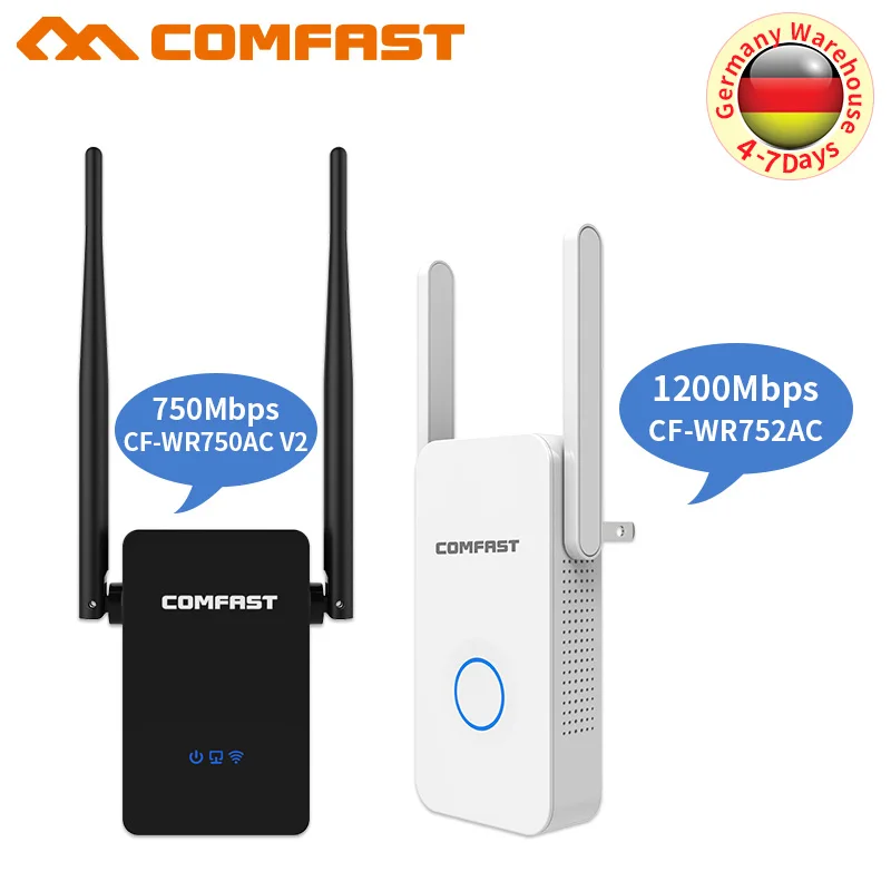 Беспроводной Wi-Fi ретранслятор/маршрутизатор 750-1200 Мбит/с 2 4G &amp 5 8G двухдиапазонный