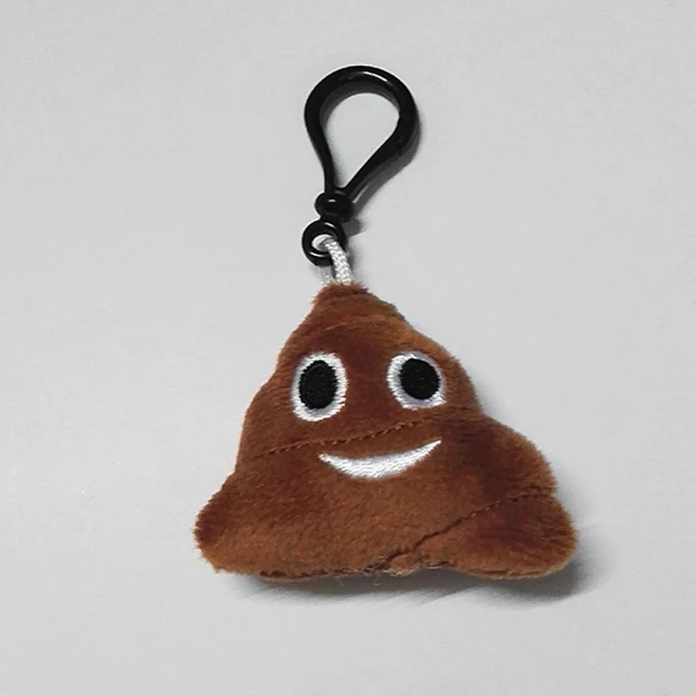 1 PC FREE shipping Newest 5.5CM Emoji Keychains Soft Stuffed Plush Poop Keyrings Gifts 8