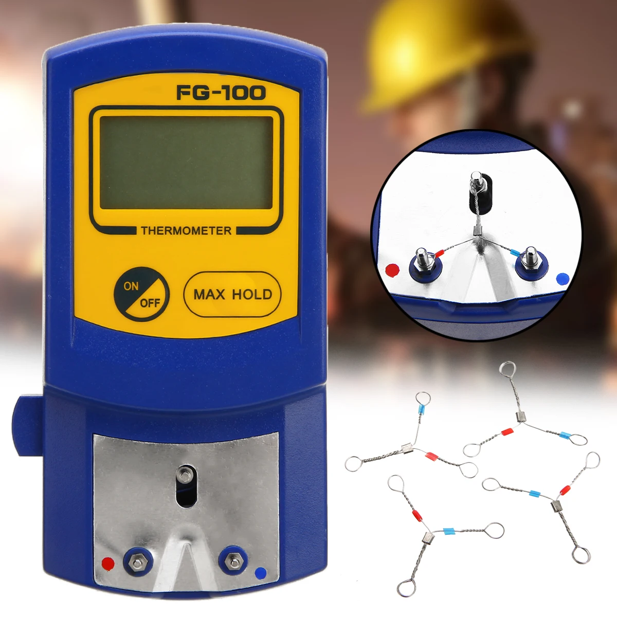 FG-100 Display LCD Display Soldering Iron Tip Thermometer Temperature Tester 0-700C with 10pcs Lead Free Sensor Set