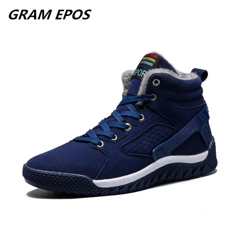 Winter Boots Men Leather Winter Shoes Men Plus Size Tennis Sneakers For