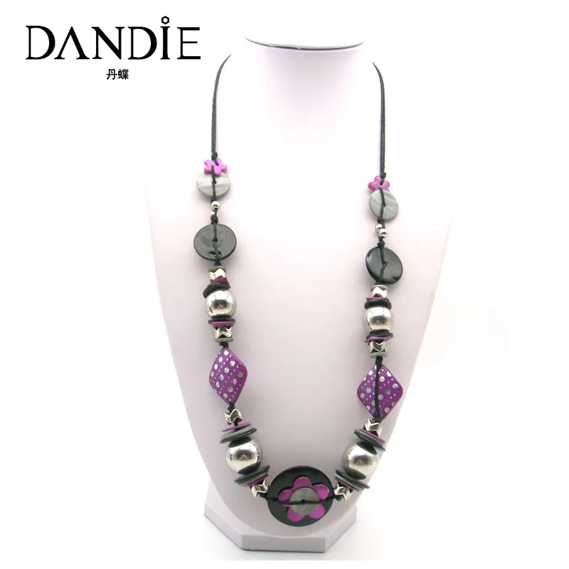

Dandie Fashion Purple Complex Shell Necklace, Fit For Summer Wear
