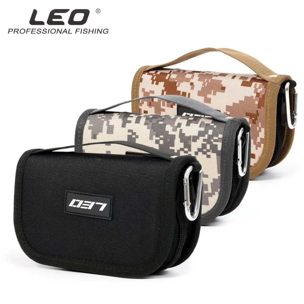 

LEO 600D Oxford Fishing Bags Portable Fishing Hook Sequin Lure Bait Pouch Fish Float Spoon Bag Waterproof Fishing Metal Bag