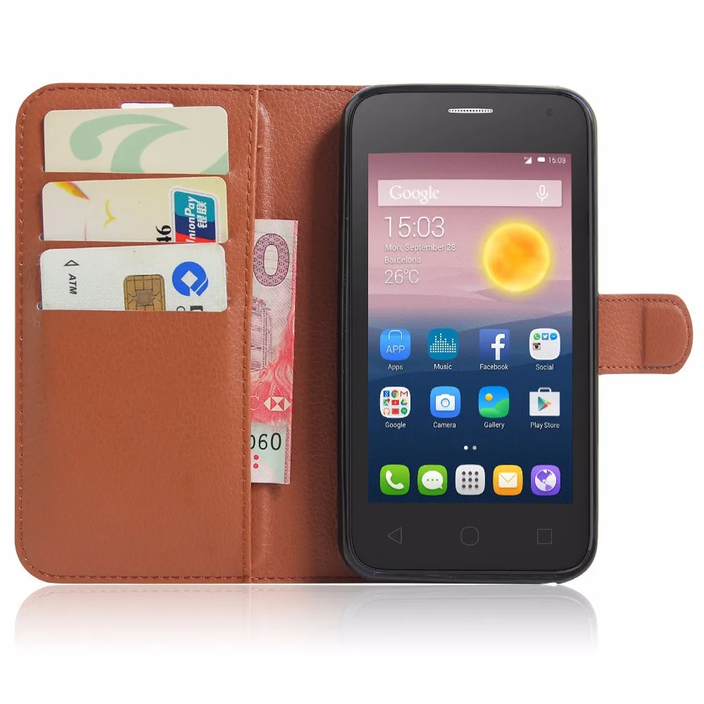 Luxury PU Leather Cover Case For Alcatel One Touch Pixi 4 5.0 OT 5010 5010D Case Flip Protective Phone Back Cover Bag Skin (10)