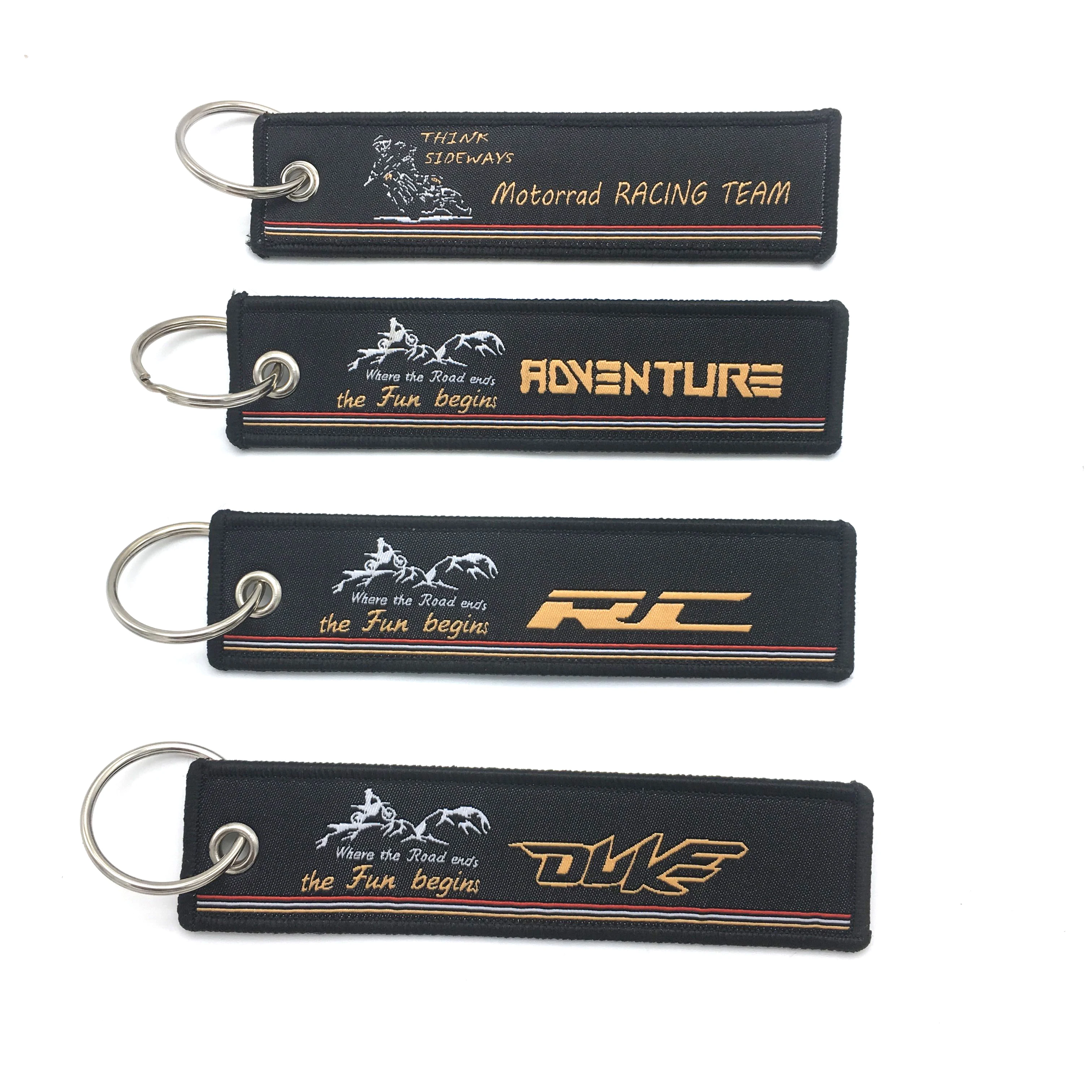 

For KTM Adventure Duke RC Motorcycle Key Chain Woven Key Ring Tag Label Chain Black Car Keychain Motor