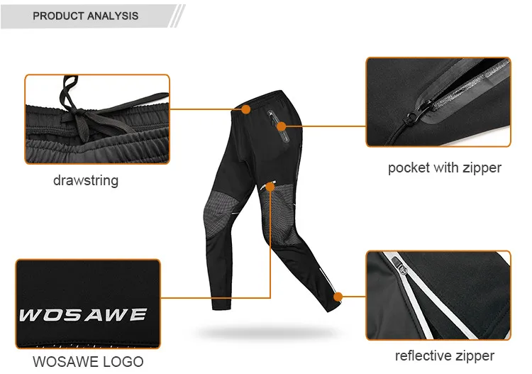 WOSAWE черные теплые зимние велосипедные куртки набор для мужчин водоотталкивающие брюки-ветровки Костюмы тонкая флисовая Спортивная велосипедная одежда