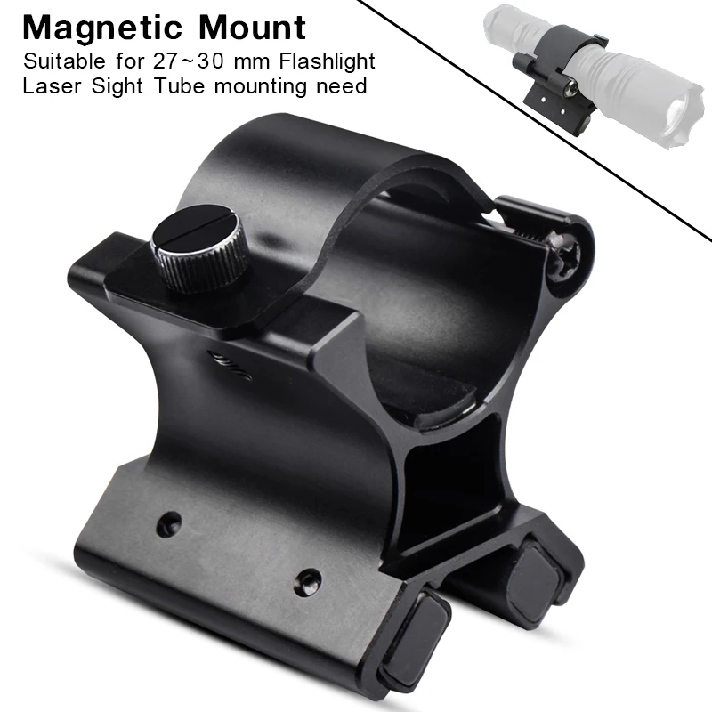 

Brinyte LED Flashlight Magnetic Mount Bracket Holder with Dual Magnets for 27-30mm Dim Range Assembly Tactical Flash Light Torch