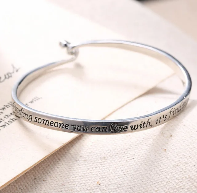 Lettrage Amour Couple femmes hommes Bijoux Argent plaqué Lettre Gravé Bracelet Bracelet nouveau Livraison gratuite