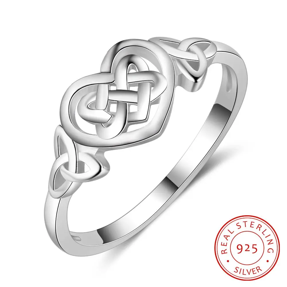 

Heart Shape 925 Sterling Silver Rings For Women Fashion Wedding Engagement Jewelry Accessories Gift for Her (RI103508)