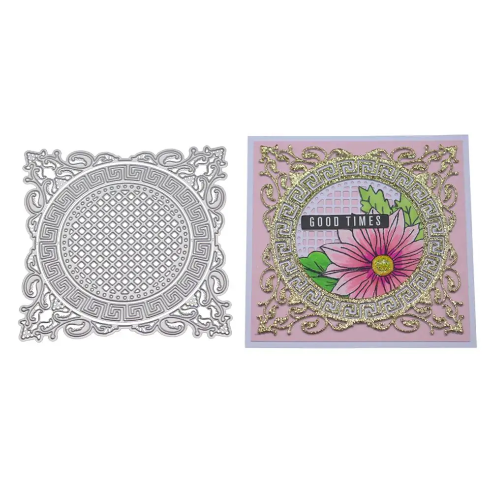 

Irregular Lace Frame Scrapbooking Cutting Dies Metal Stencil And Stamps For DIY Embossing Card Making Grid Cut Die New 2019