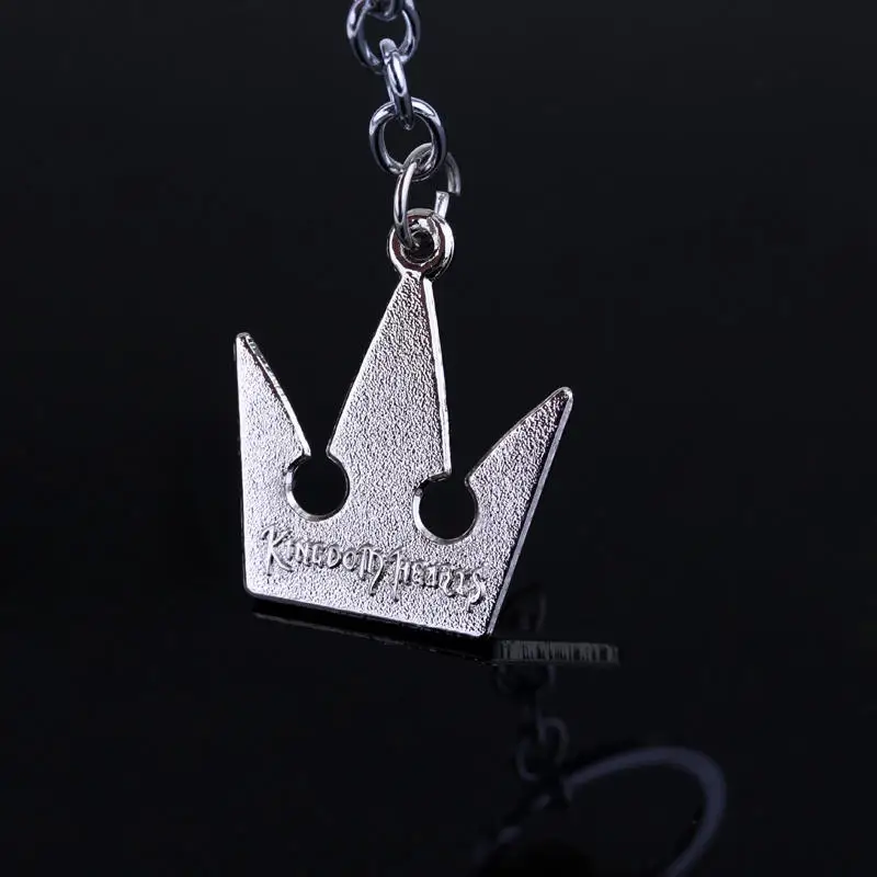 Popular Game Kingdom Hearts Crown Keychain Silver Color Metal Car Key Chain Fashion Gift Chaveiro Keyring Jewelry For Key Holder