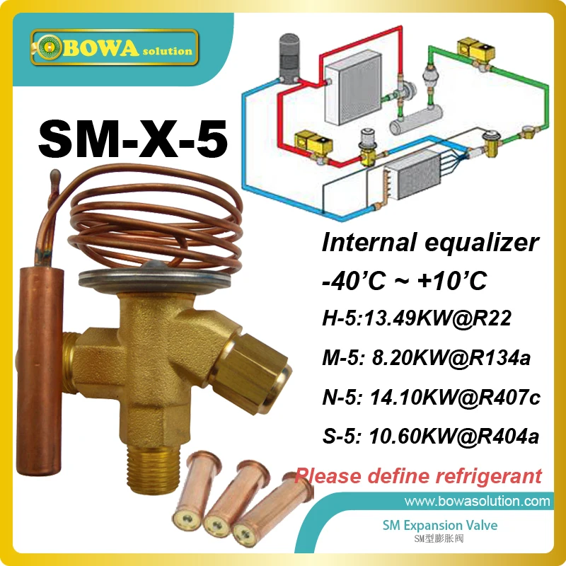

SM-5 interchangeable TX standard superheat setting static superheat is 5K for valves without MOP and 4K for valves with MOP