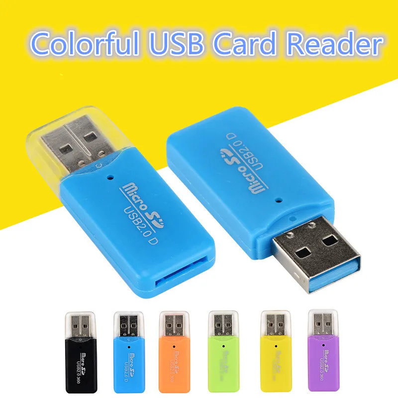 

Colorful!!! TF Card Reader USB 2.0 Card Reader , MINI TF Card Adapter Micro SD Card Reader, High Speed!!!