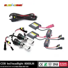 12В 55 Вт bi xenon H4 спрятанный набор Цифровой Тонкий Балласт Биксенон Лампа Комплект HB2 9003 дальнего и ближнего светильник 4300K 6000K 8000K ксенона светильник