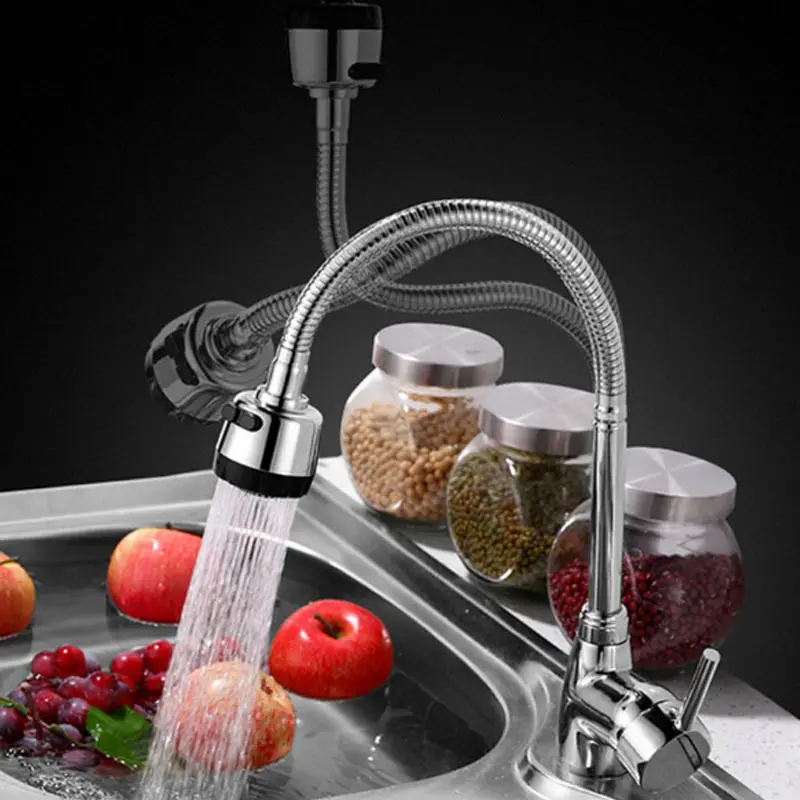 

Kitchen Swivel Spout Single Handle Sink Faucet Pull Down Spray Mixer Tap Stainless Steel Draw Universal Tube Faucet Sink Faucet