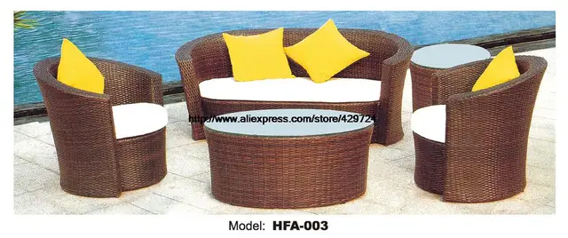 Garden Cane Furniture Rattan Sofa Table Ottoman Set Garden Cane Furniture Rattan Sofa Table Ottoman Set Wicker Factory Beach