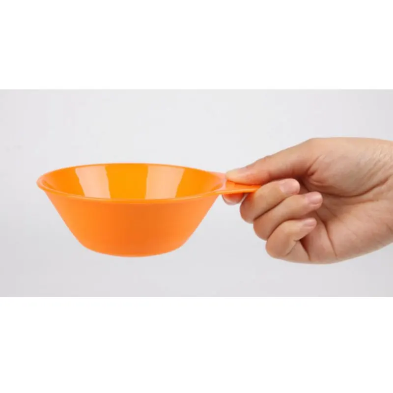 Pp portátil al aire libre Camping vajilla Picnic Camping Bowl contenedor de alimentos fideos tazones naranja/gris