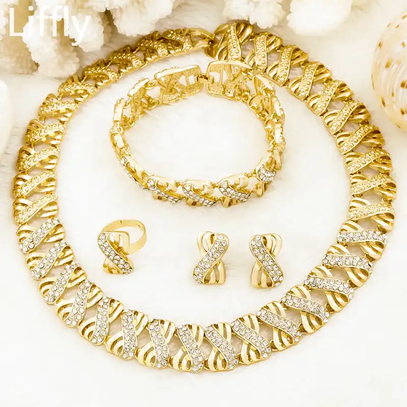 2019 Bridal Gift Nigerian Wedding African Beads Jewelry Set Brand Woman
